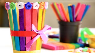 Popsicle Stick Pencil Holder