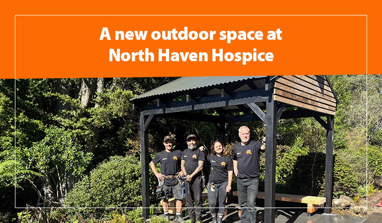 North Haven Hospice provides palliative care to their community. Mitre 10 MEGA Whangārei lent a Helping Hand, completing new outdoor spaces for patients and whānau