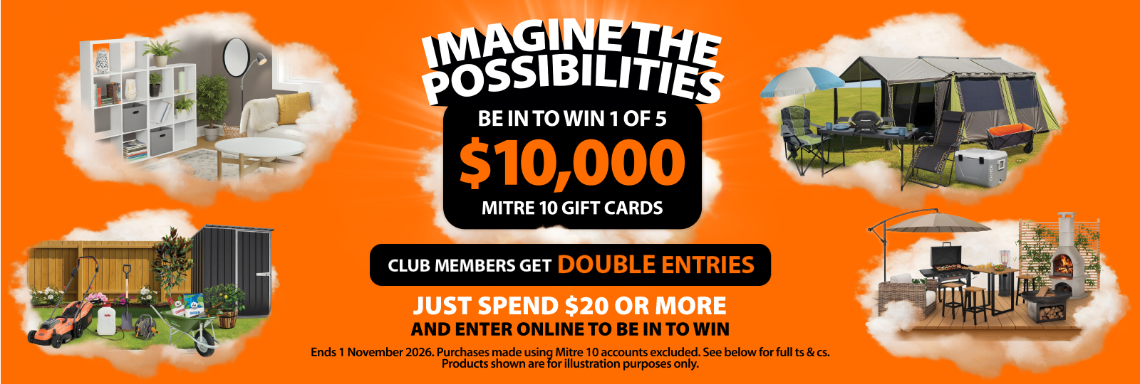Be in to WIN 1 of 5 $10,000 Mitre 10 Gift Cards