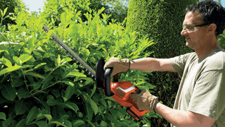 A Black+Decker hedge trimmer A Black+Decker hedge trimmer