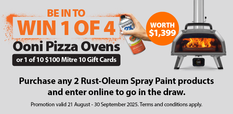Be in to WIN 1 of 4 Ooni Pizza Ovens or 1 of 10 $100 Mitre 10 Gift Cards