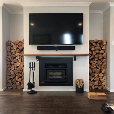 Jessica - Fireplace with New Mantle