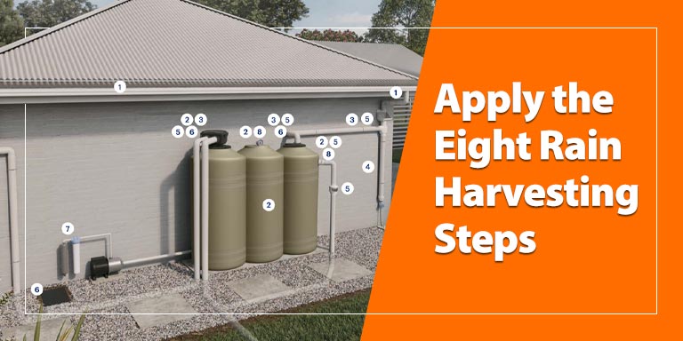 Apply the eight rain harvesting steps