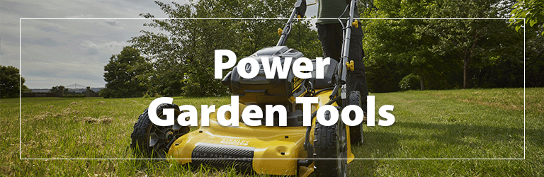 A heading 'Power Garden Tools' accompanied by an image of Stanley Fatmax pliers