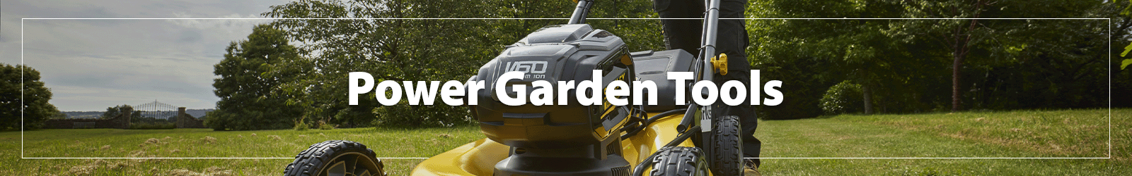 A heading 'Power Garden Tools' accompanied by an image of Stanley Fatmax pliers