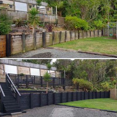 Jessa - Painted Retaining Wall