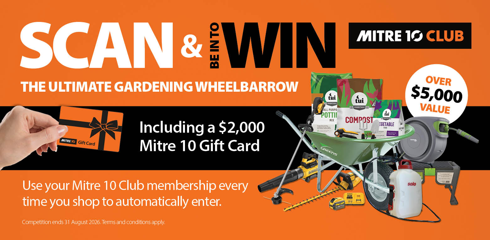 Be in to WIN the Ultimate Gardening Wheelbarrow | Mitre 10 Club