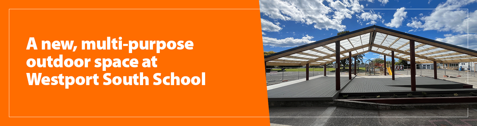 A new, multi-purpose outdoor space at Westport South School 