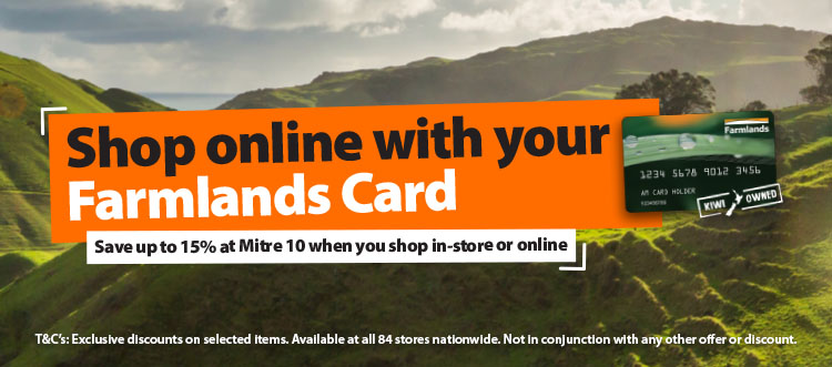 Shop online with your Farmlands Card and save up to 15%