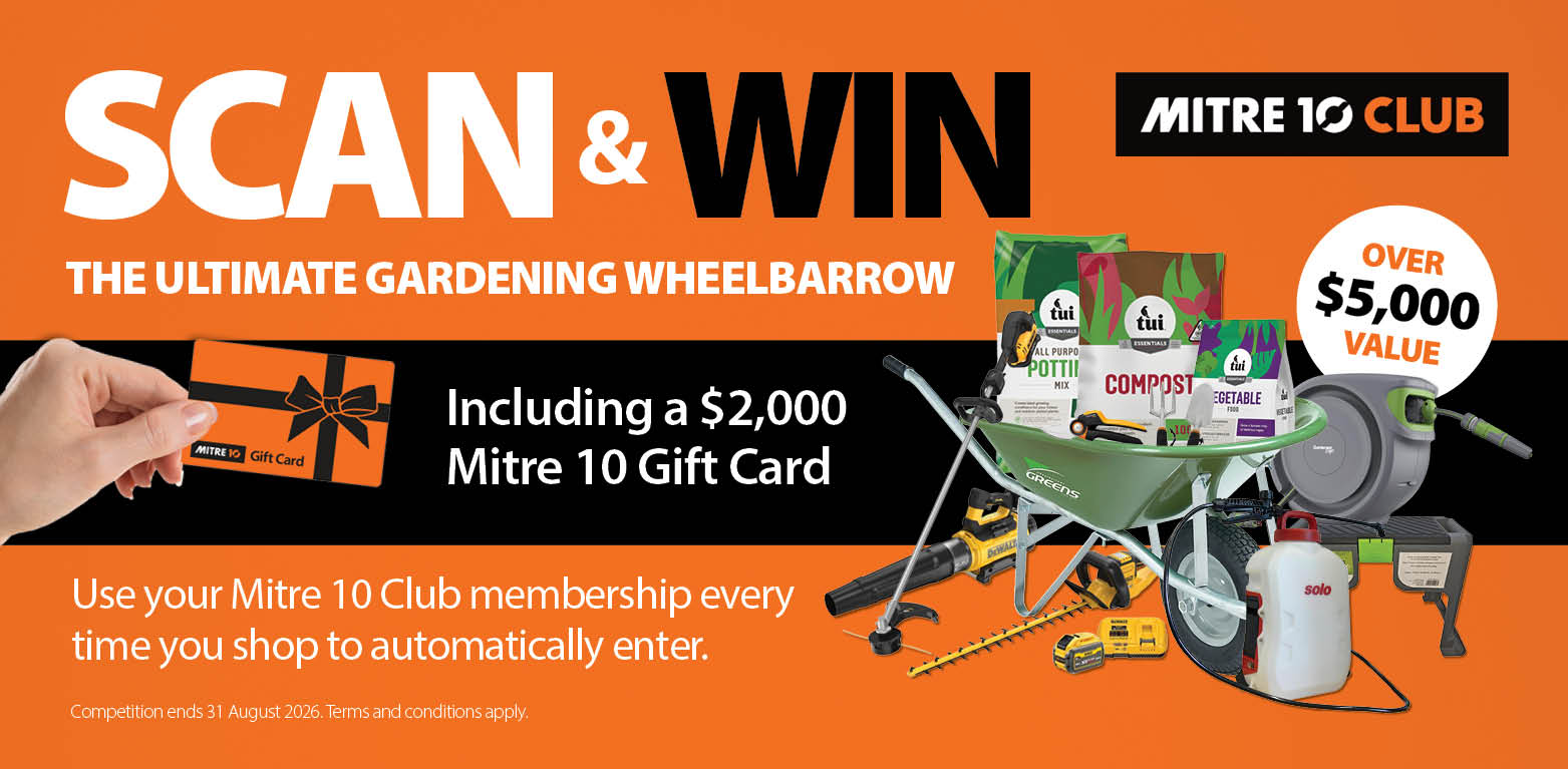 Be in to WIN the Ultimate Gardening Wheelbarrow | Mitre 10 Club