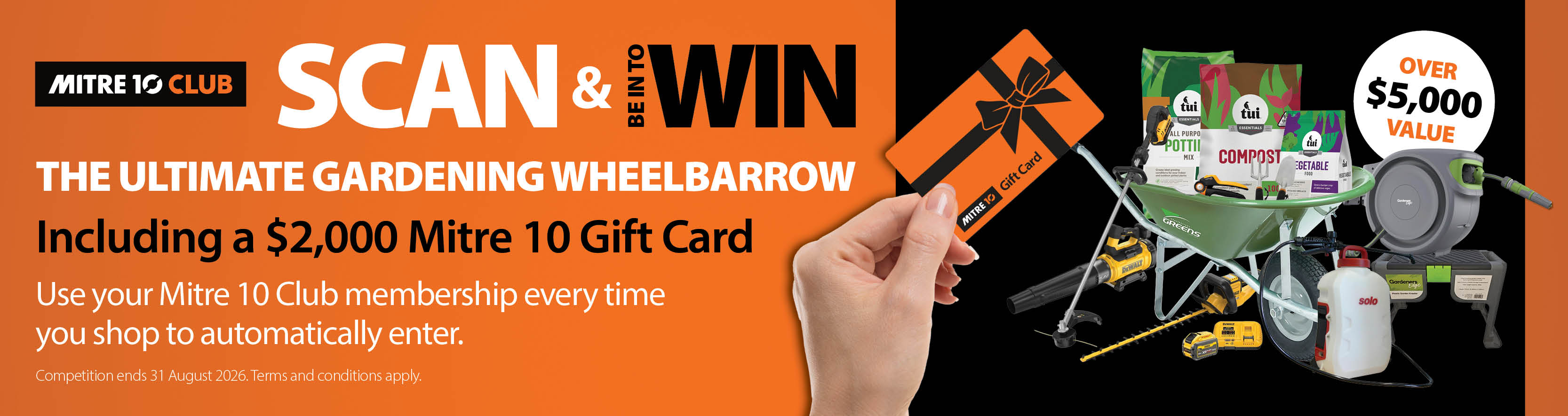 Be in to WIN the Ultimate Gardening Wheelbarrow | Mitre 10 Club