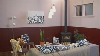 Create an on trend lounge using colour