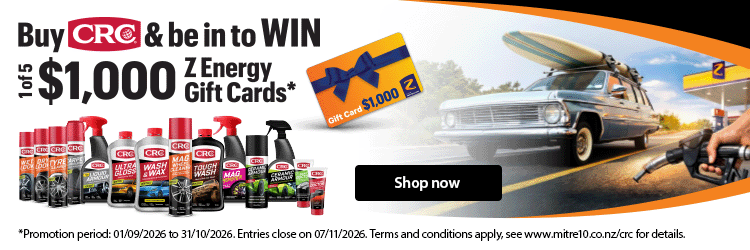 Be in to win 1 of 5 $1,000 Z Energy Gift Cards when you buy any CRC Car Care product