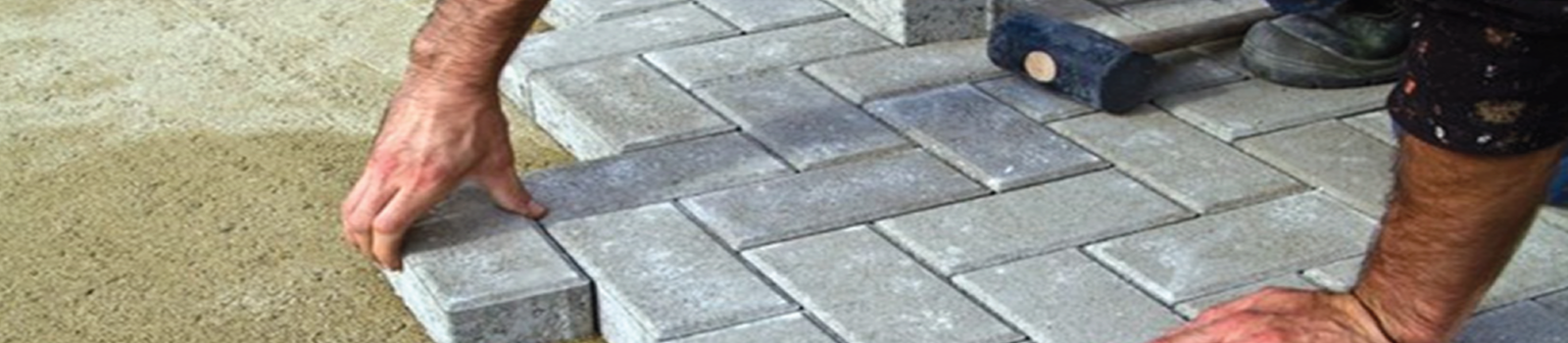 Laying Firth concrete pavers 