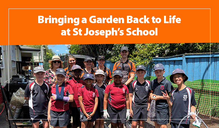 The team at Mitre 10 MEGA Te Rapa & Ruakura in Hamilton is proud to have delivered a complete refresh of the garden space at St Joseph’s Catholic School in Fairfield, turning an unused, overrun area into a thriving outdoor learning space for students.