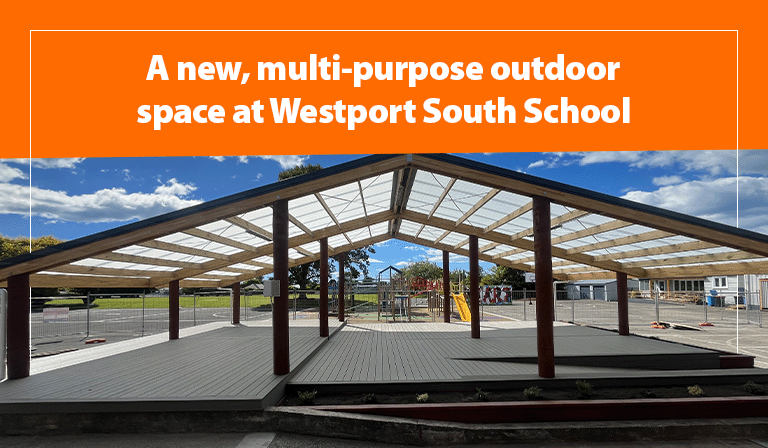 A new, multi-purpose outdoor space at Westport South School 