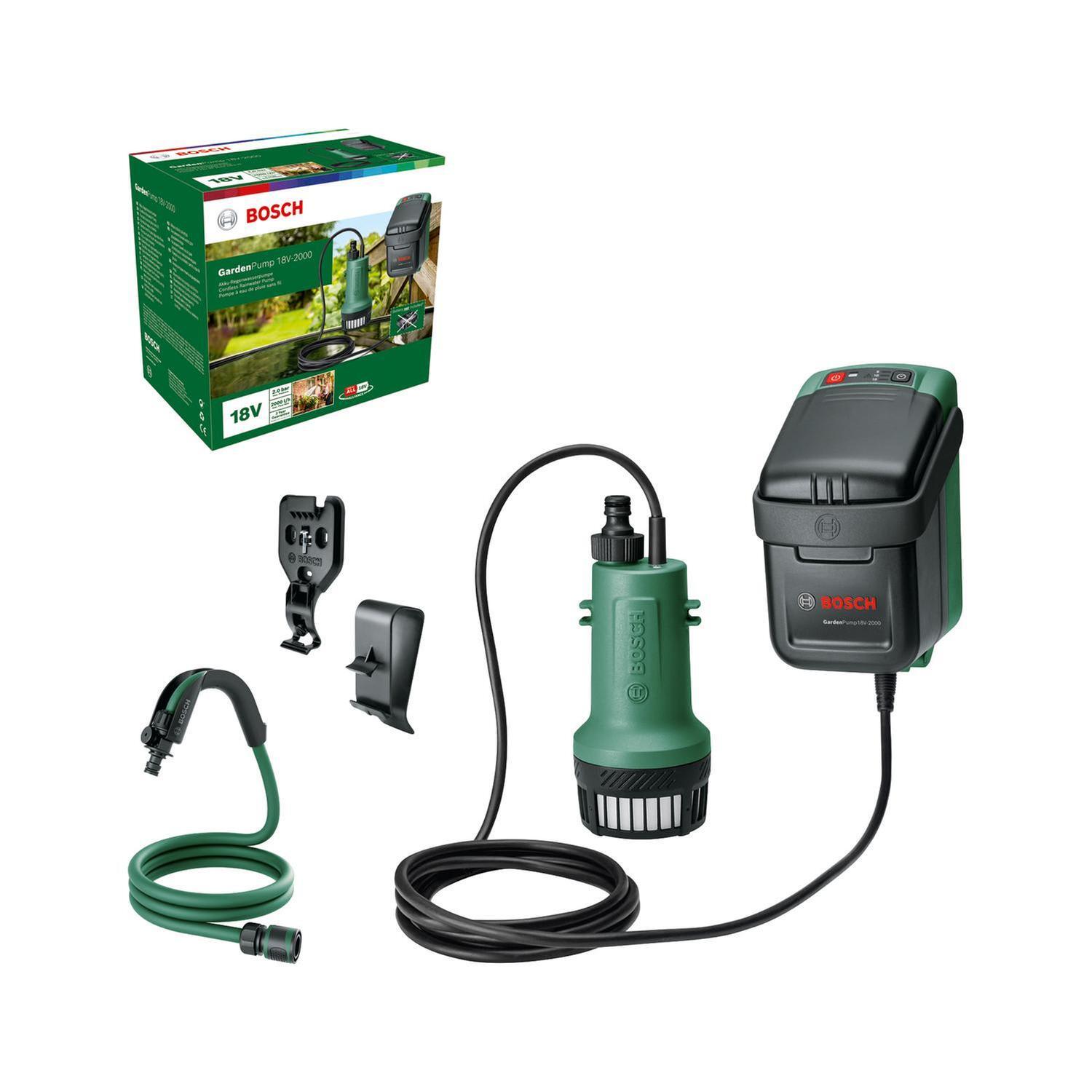 18 Volt Cordless Submersible Water Pump Without Battery, For Rain Tank,Timer Function Inc (GardenPump 18)
