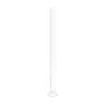 Aluminium Batten Flanged Fence Post H: 1300mm, W:60mm, D:60mm White