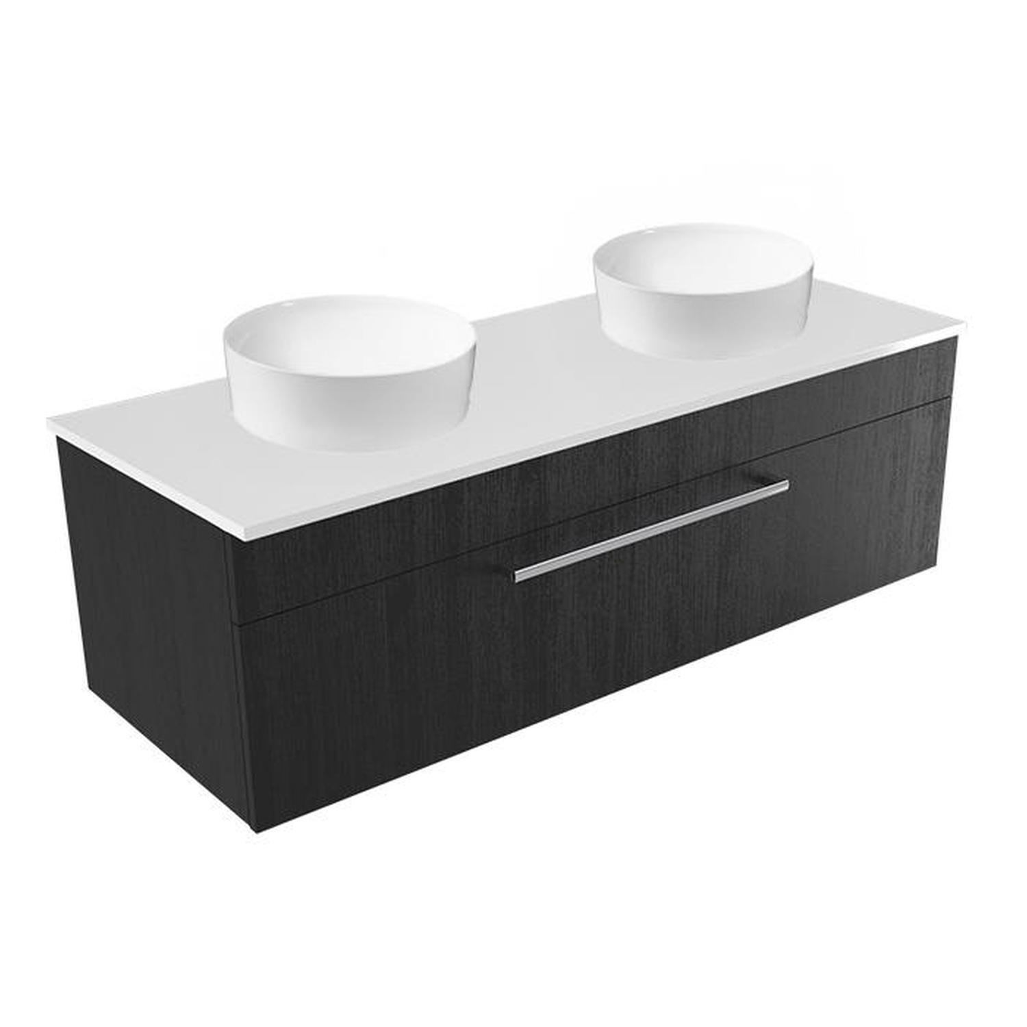 Calais Wall Vanity 1200mm Black