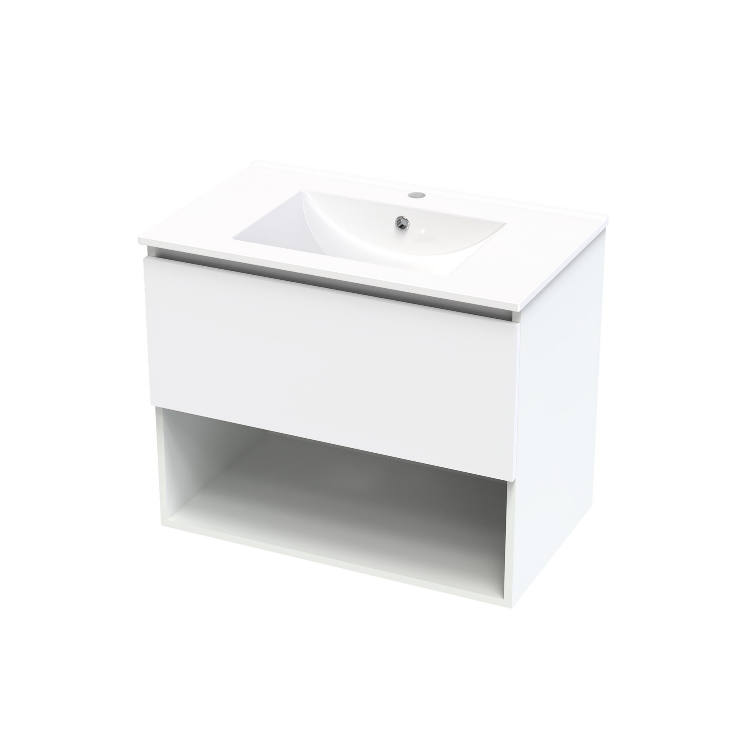 Single Drawer Open Wall Hung Vanity
