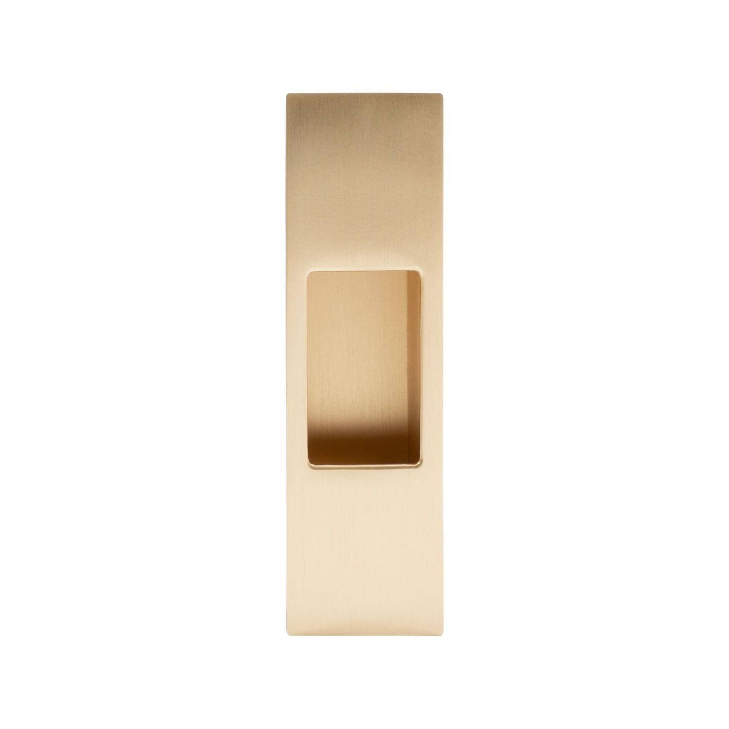 Sliding Door End Pull Zinc Matte Satin Brass