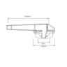Window Handle Wedgeless Low Profile Left-Hand Sub Fix 93mm Black