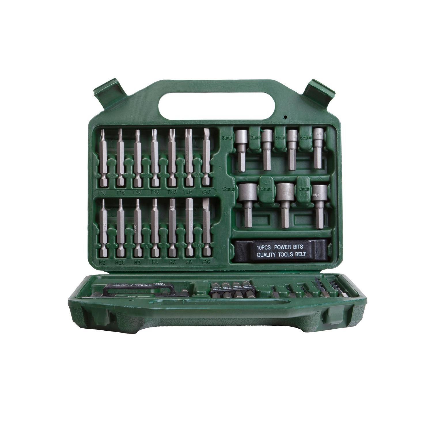42 Piece Driver Bit Kit  Green/Black