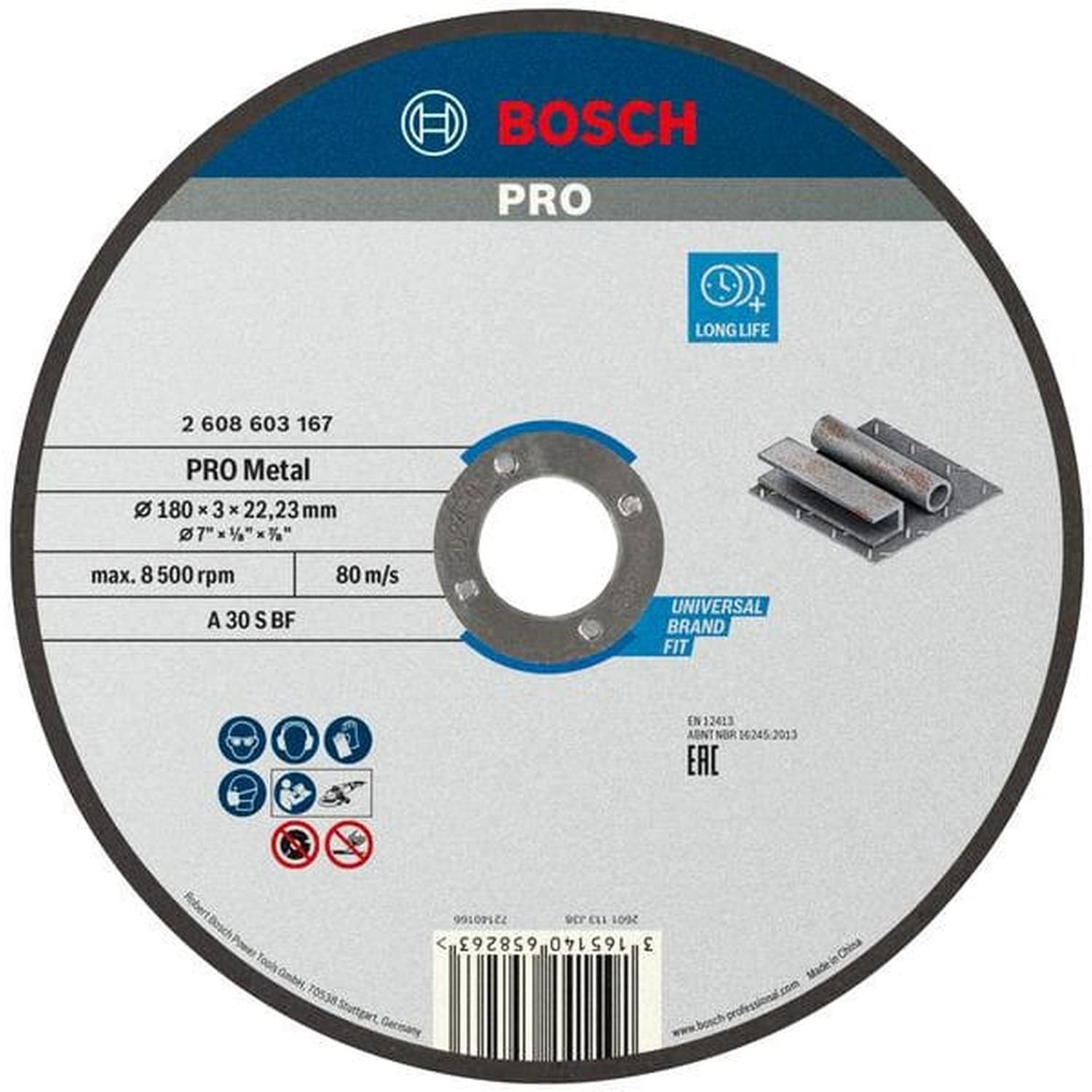 Metal Bonded Cutting Disc 180 x 3 x 22.23mm