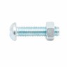 Round Head Bolt & Nut 5 x 20mm Zinc Plated