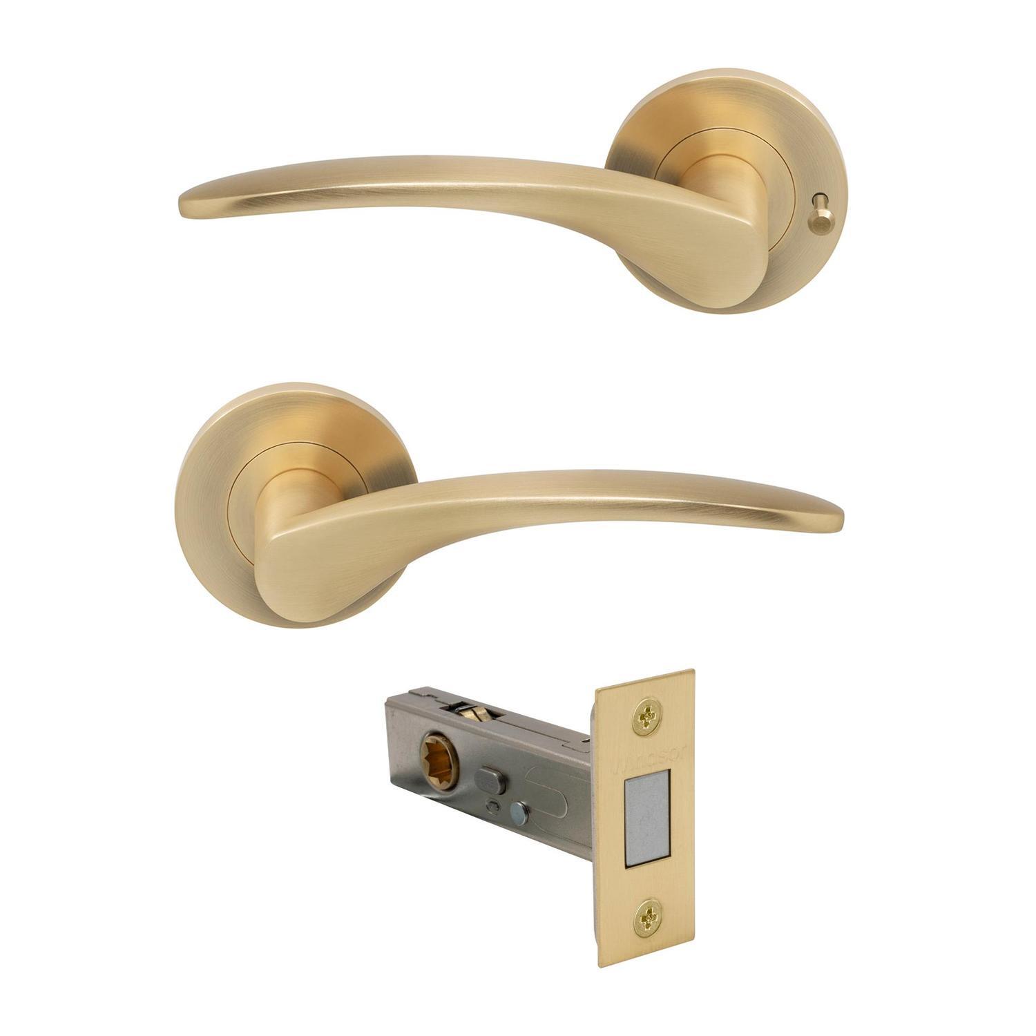 Galaxy Apollo Integrated Privacy Magnetic Latch Matte Satin Brass