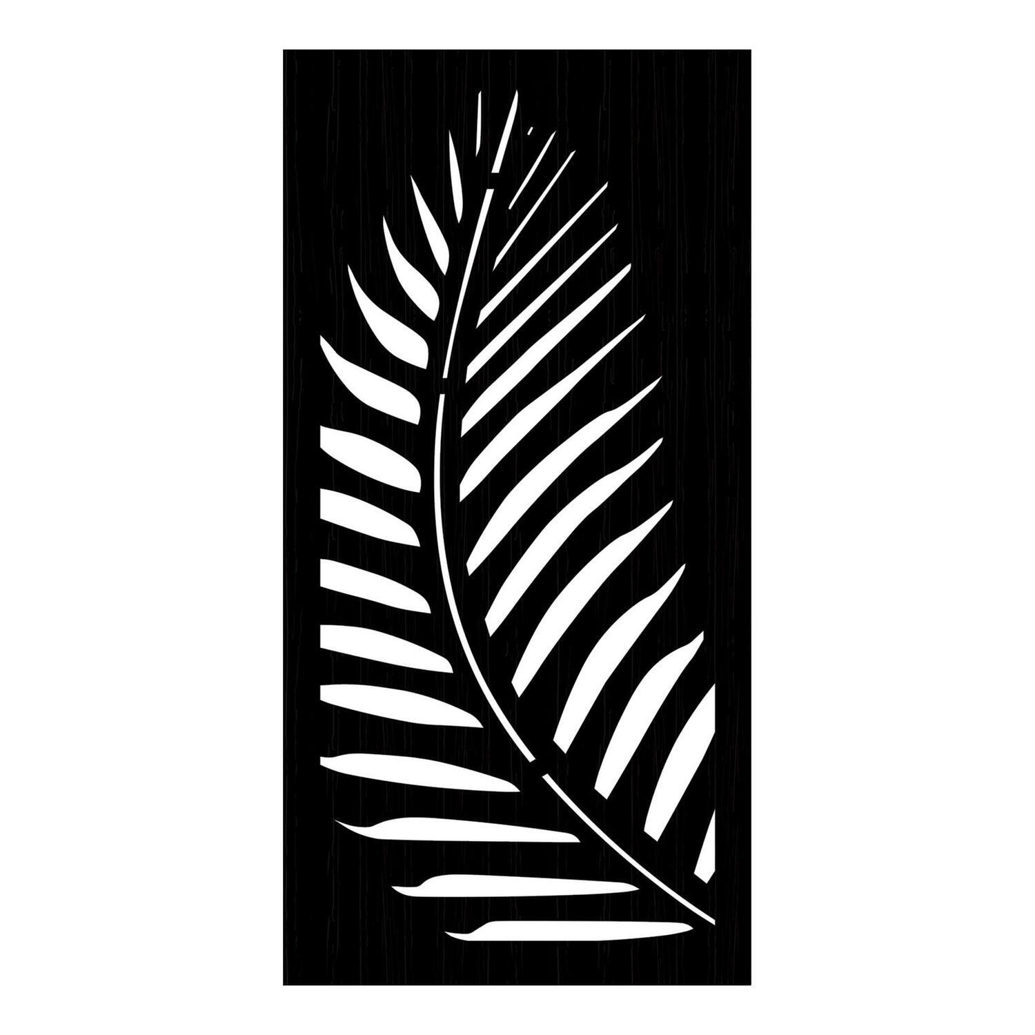 Privacy Screen Fern Black WPC 1.2m x 0.6m