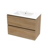 Pinnacle Double Drawer Wall Hung Vanity H: 684mm, W: 890mm, D: 452mm Baroque