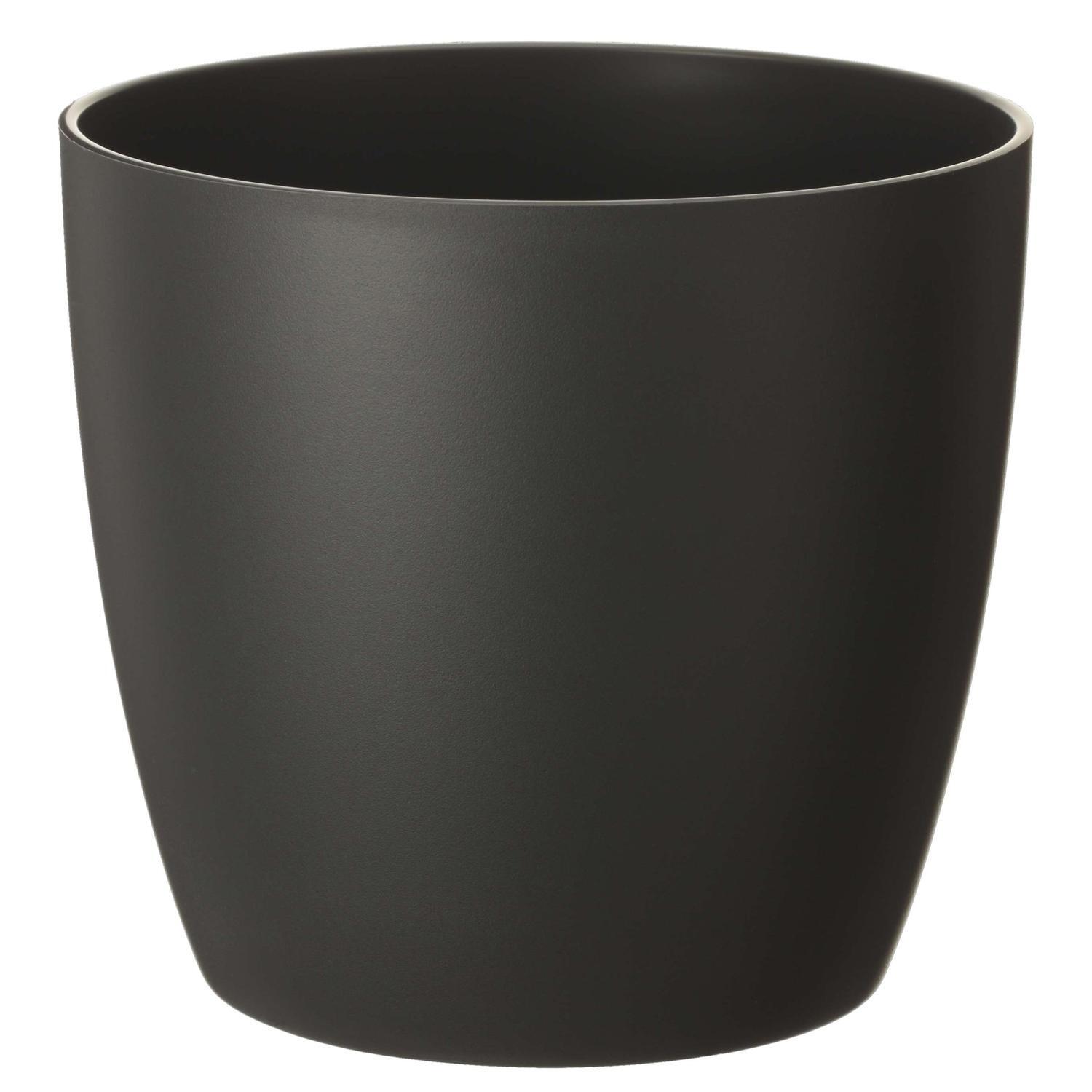 Recycled Plastic Elm Pot 12cm Charcoal  Charcoal
