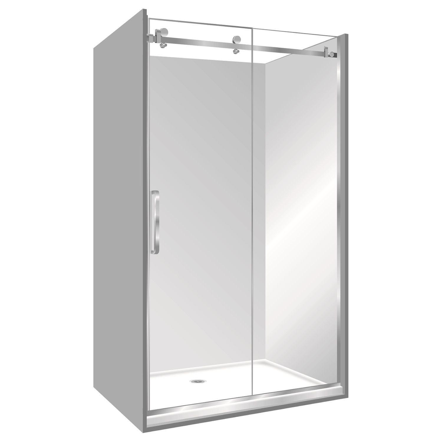 Luxury 2000 Frameless Shower - Alcove Right-Hand Fixed