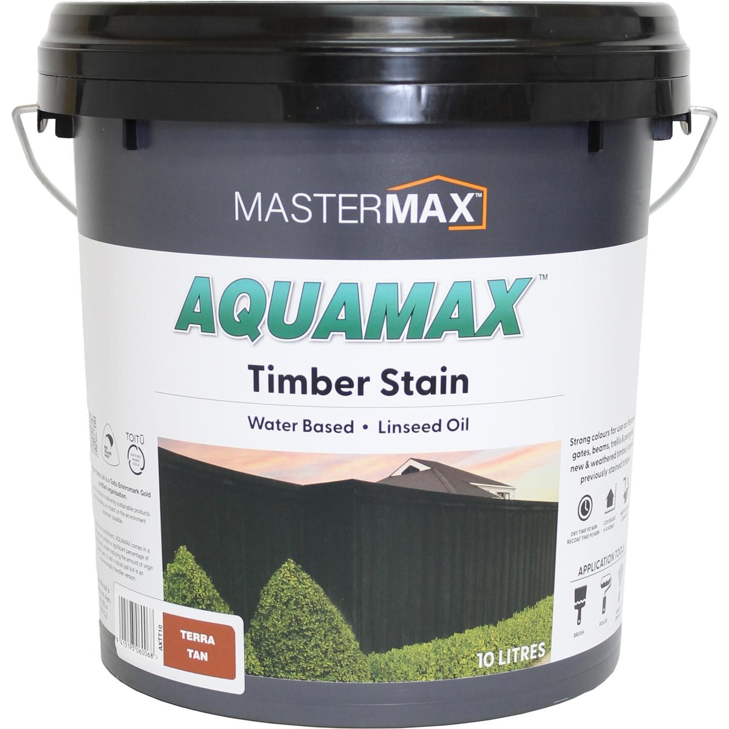 Timber Stain Water Based Linseed Oil 10L Terra Tan
