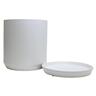 Indoor Adelle Pot and Saucer 22cm White