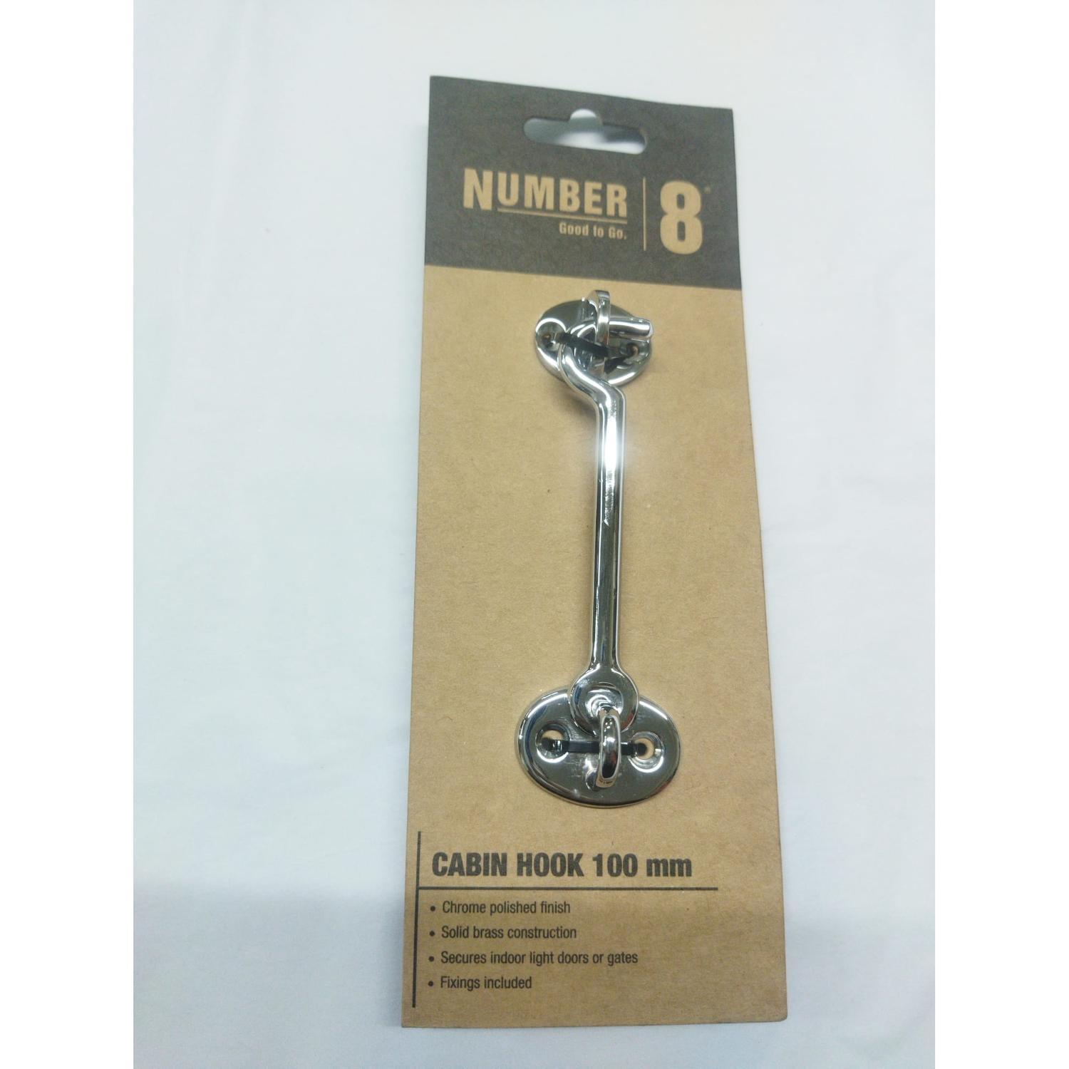 Cabin Hook 100mm Solid Brass with Chrome Plated Finish