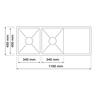 Cubo 340/340 Bowl with drainer
