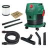 Bosch PAS15-200 1000W Wet Dry Vacuum Cleaner Set 15L 200m Bar Incl: Extension pipes, Suction Hose + Handle, Floor Nozzle, Crevice Nozzle, Vac Paper Bag, Cartridge Filter