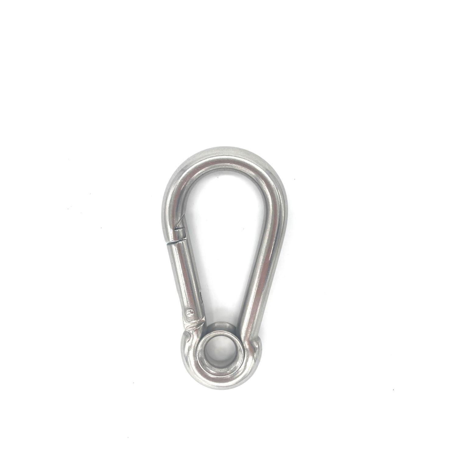 Eyelet Snap Hook Carabiner 8 x 80mm Stainless Steel 316