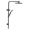 Twin Round Shower Rail  Black