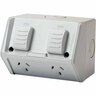 Weatherproof Double Power Point Double White