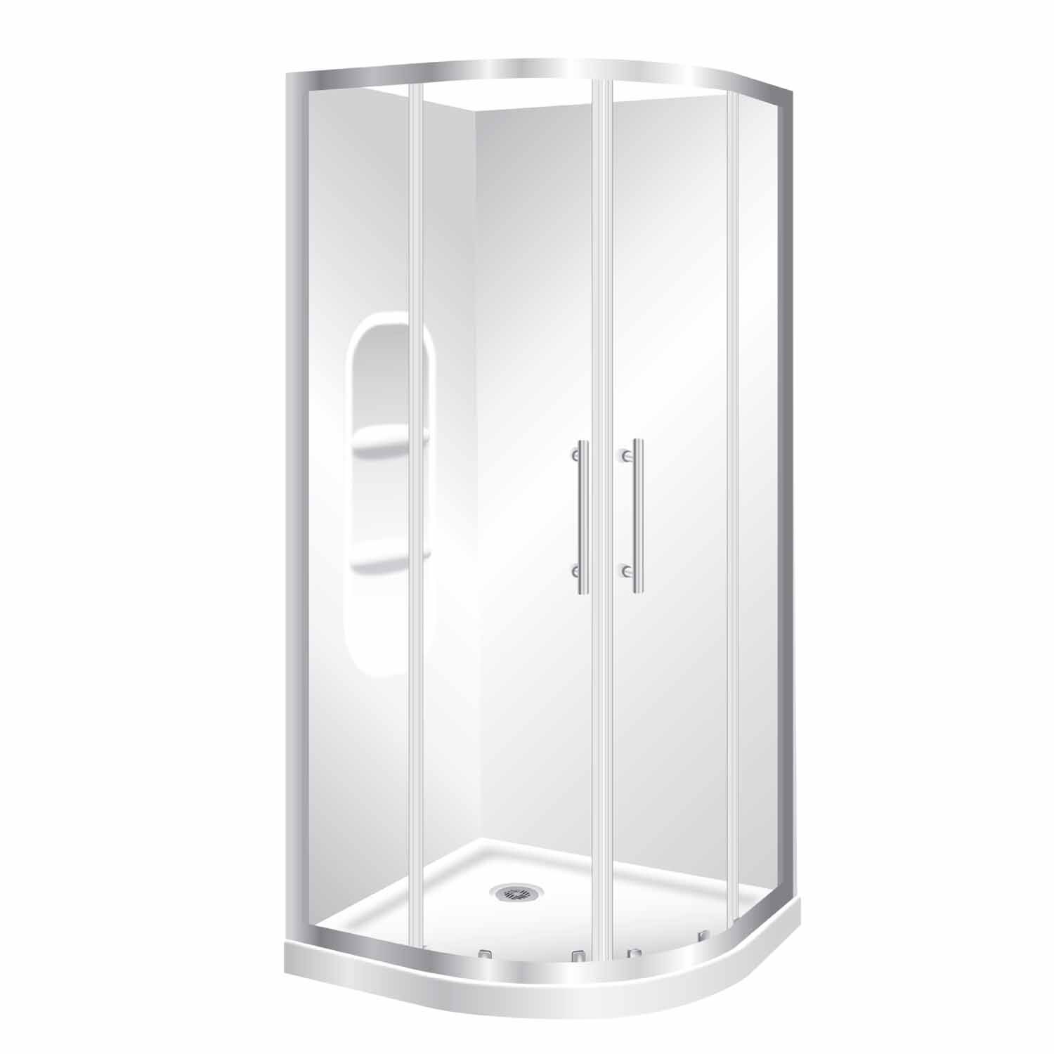 Round Shower Moulded Wall