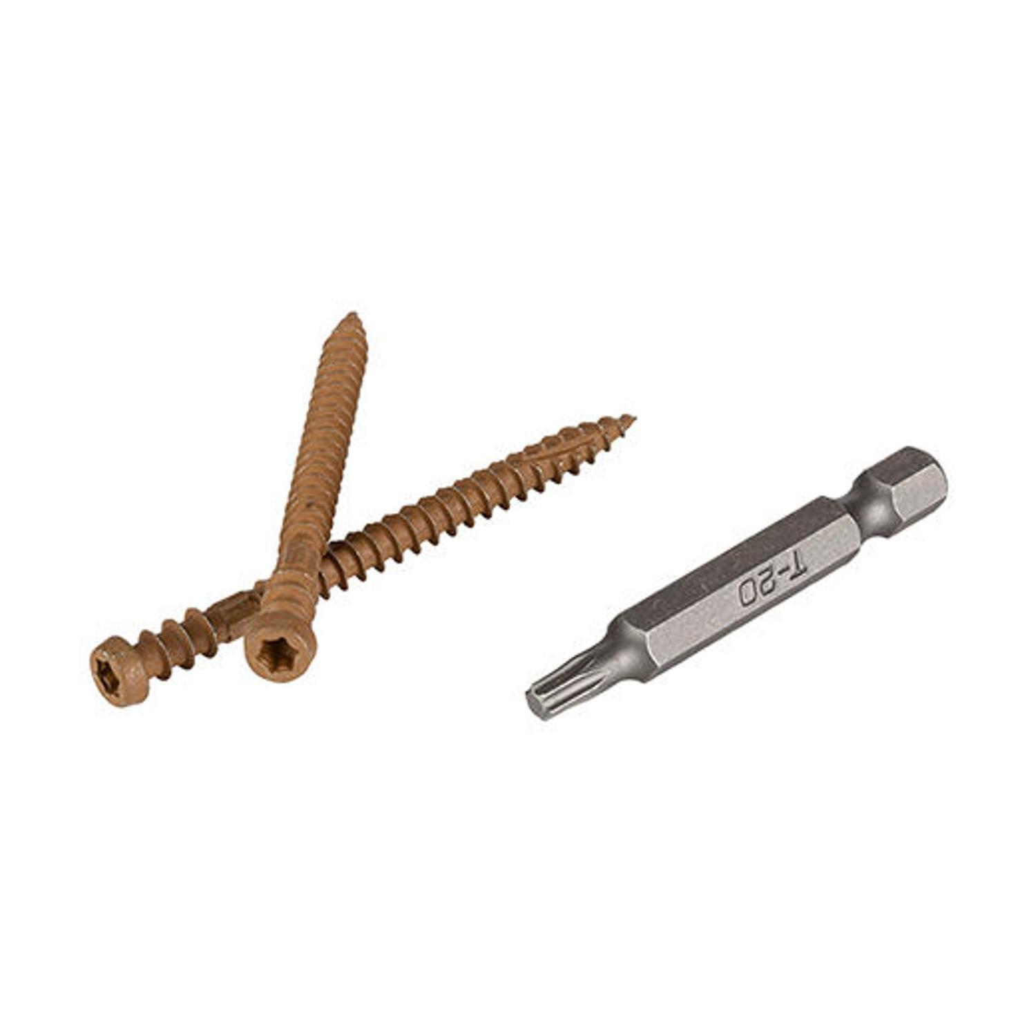 Coconut Husk TOPLoc 65mm Composite Decking Surface Fix Screws 350 pack