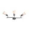 R Series Bar Spotlight three head 3 x 40 Watt Satin Nickel/Frosted Glass