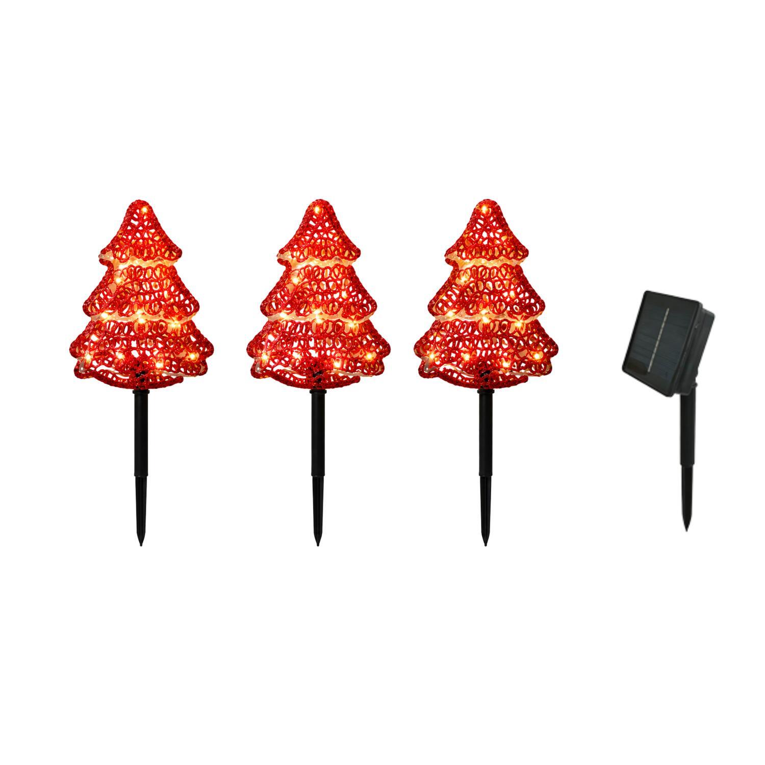 Solar Christmas Trees 3 Piece