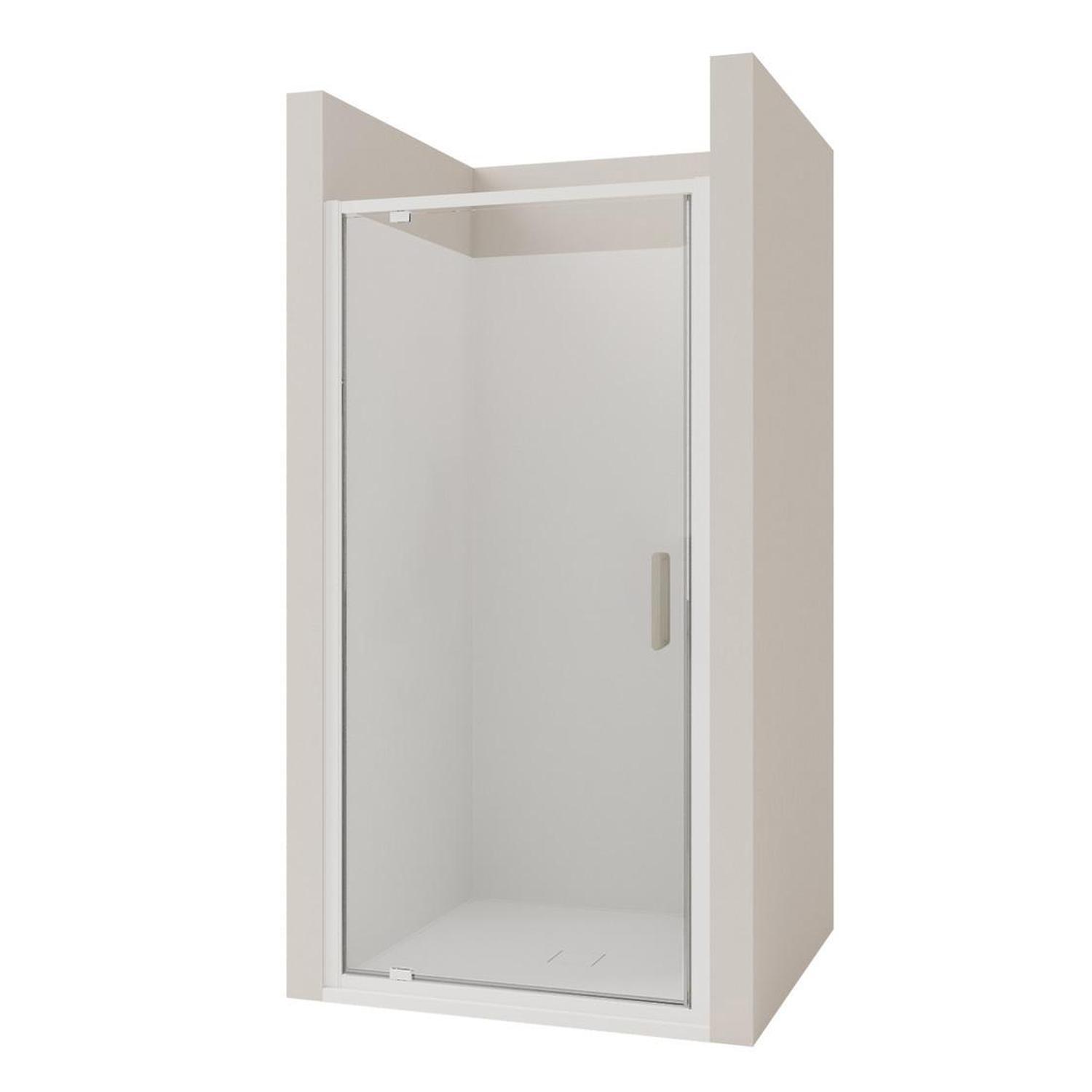 3 Side Flat Wall Shower 900 x 900mm Brushed Nickel