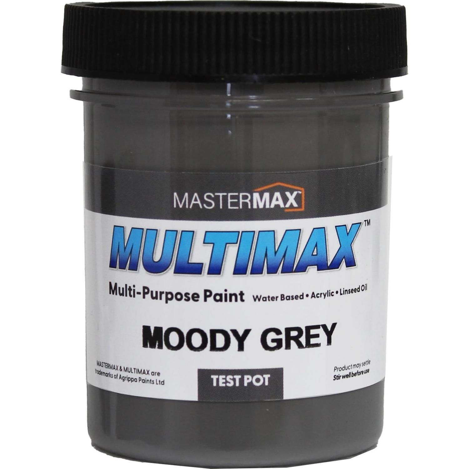 Multi-Purpose Paint Water Based Acrylic and Linseed Oil Test Pot 125ml Moody Grey