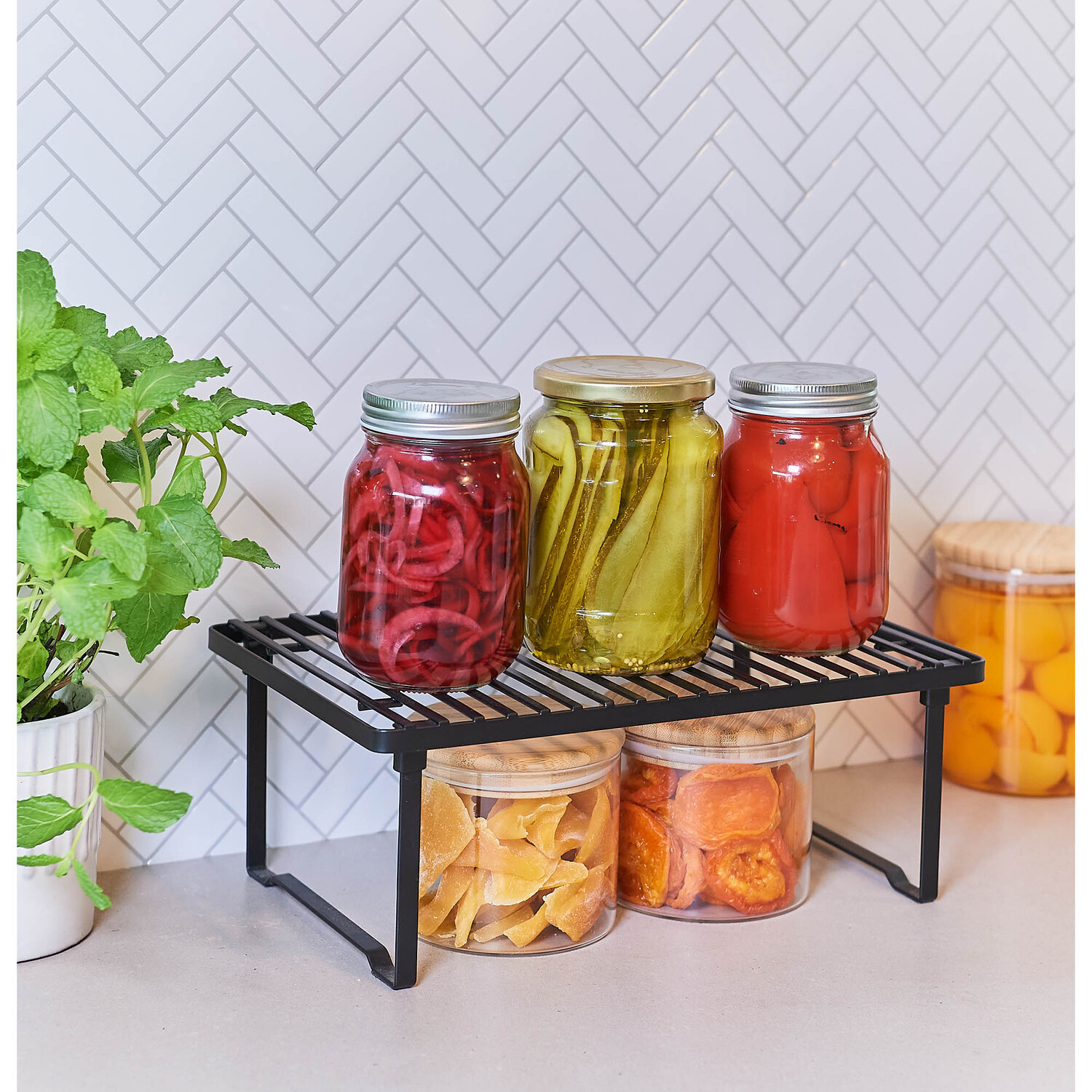 Shelf Rack Stackable Black