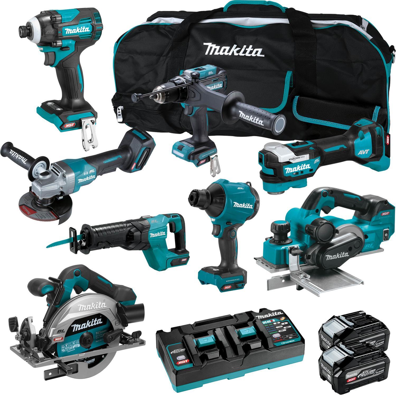 Cordless XGT Brushless 8 Piece Combo Kit 40 Volt Teal
